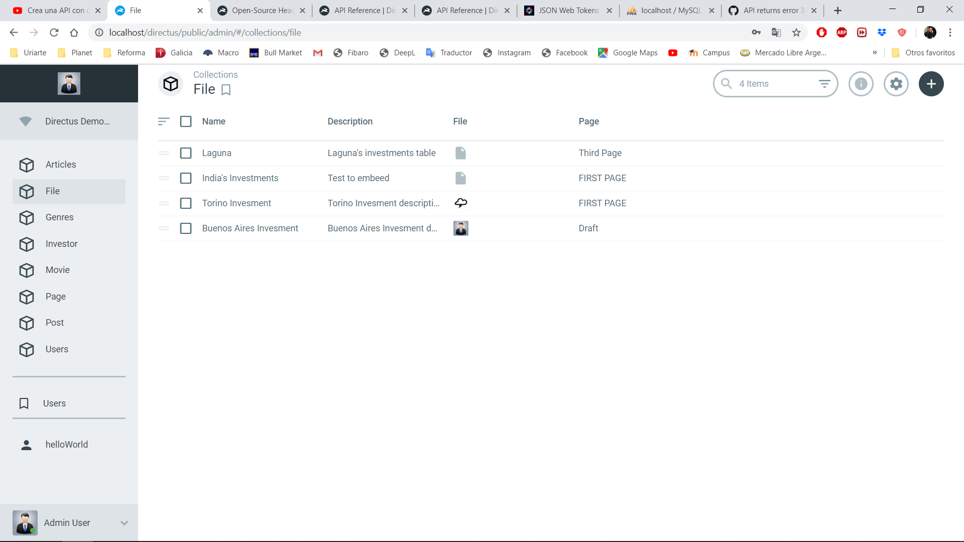 Can't read items from a collection on the API · Issue #1335 · directus ...