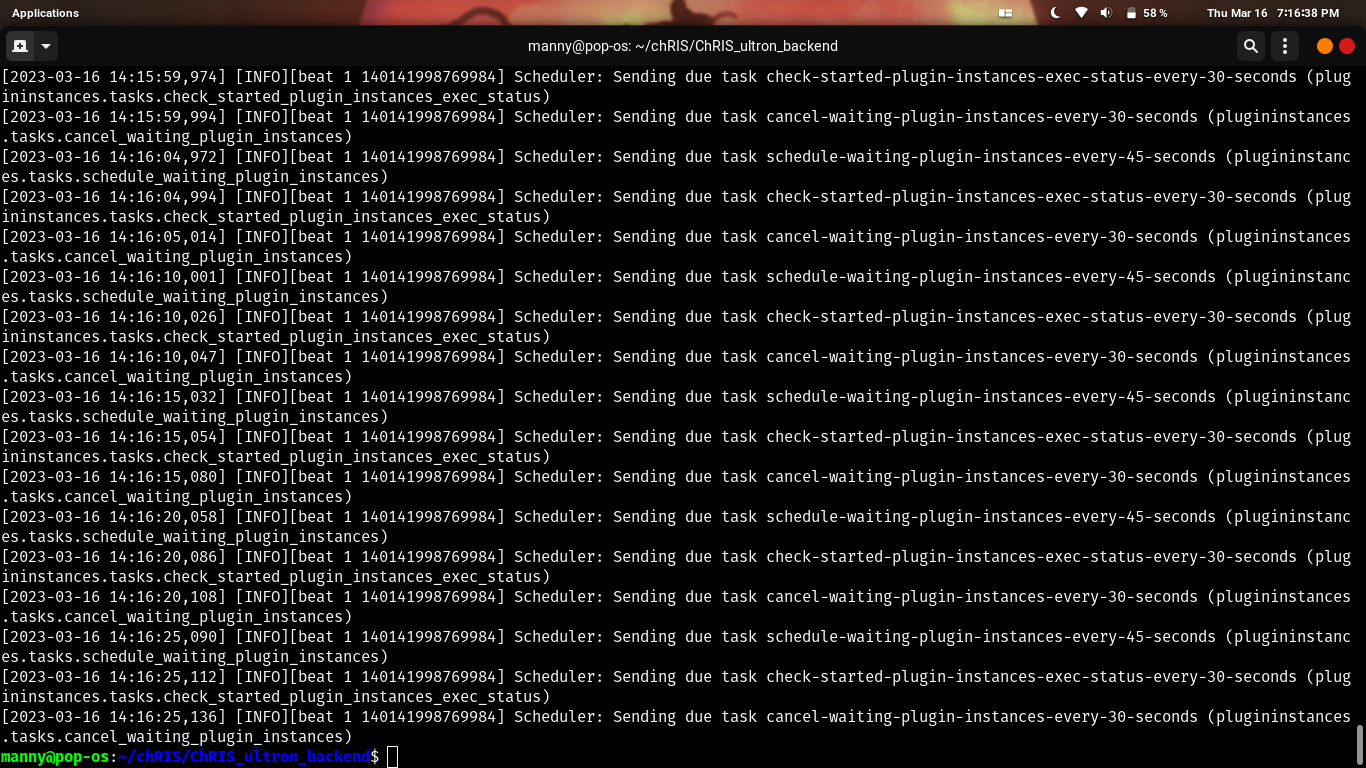 celery beat scheduler keeps restarting · Issue 386 · FNNDSC/ChRIS