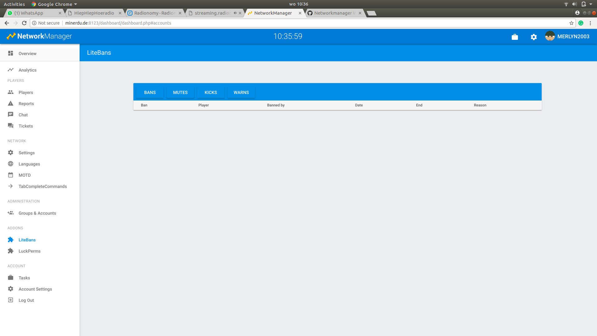 Networkmanager Web Litebans addon · Issue #27 · ChimpGamer ...
