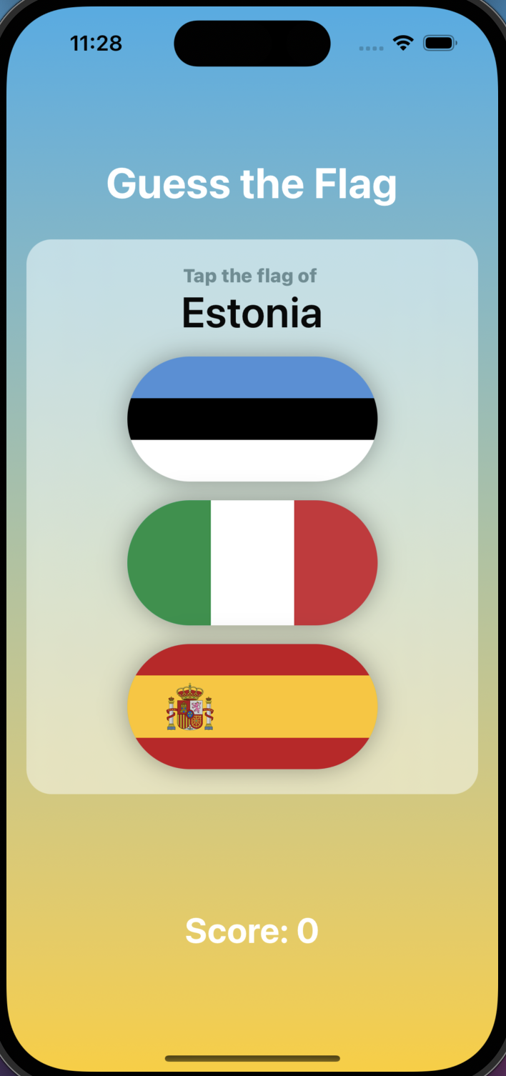 GitHub Vinay19/GuessTheFlagSwiftUI Flag Guessing Game A fun