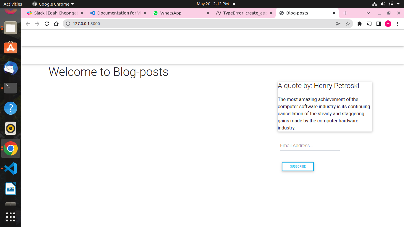 GitHub - r00t254/Blog-posts: This is a flask application that allows ...