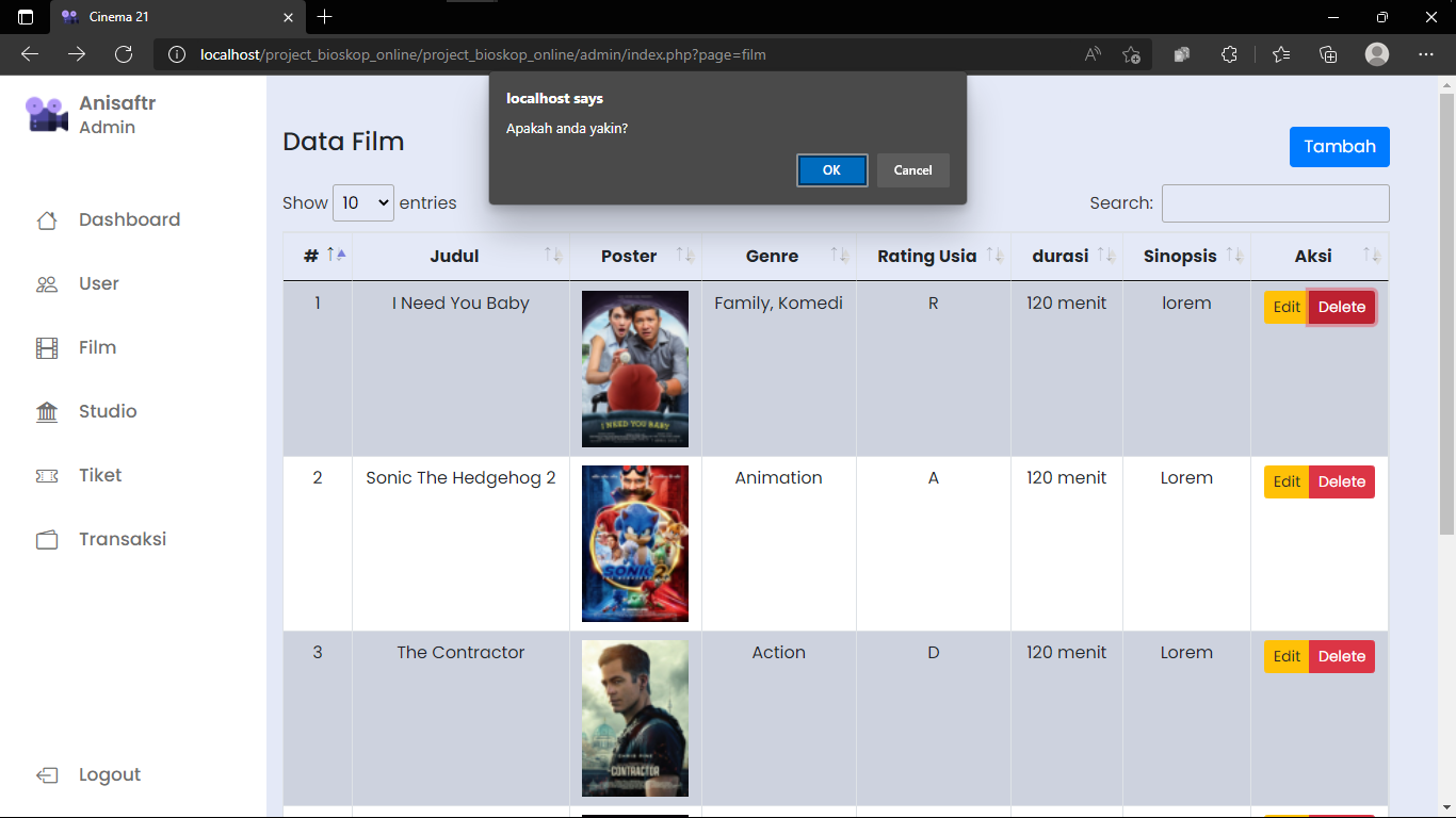GitHub - Praktikum-PBW/4a-projek-9-bioskop-online · GitHub