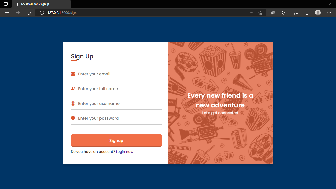 Tampilan Sign Up