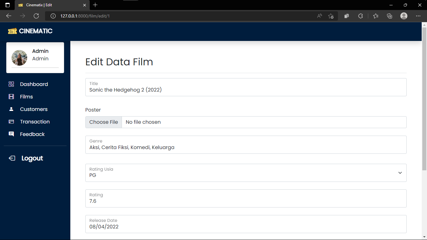 ADMIN_Tampilan Data Film_Edit