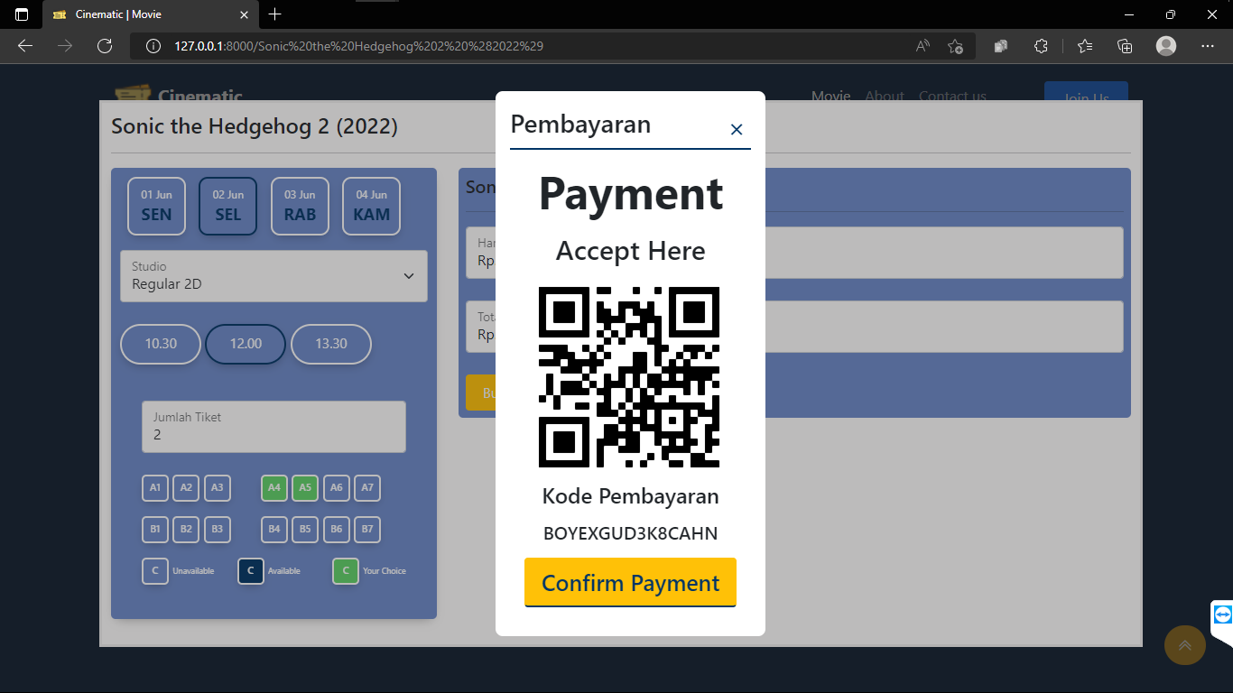 USER_Tampilan Pemesanan Tiket_Payment