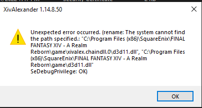 Unexpected error · Issue #386 · Soreepeong/XivAlexander · GitHub