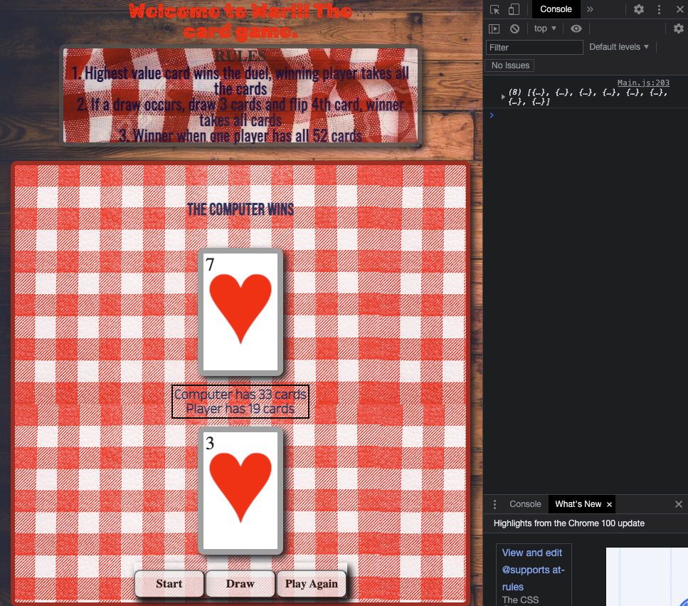 GitHub Jmajane/Card_Game_War to the common card game of war