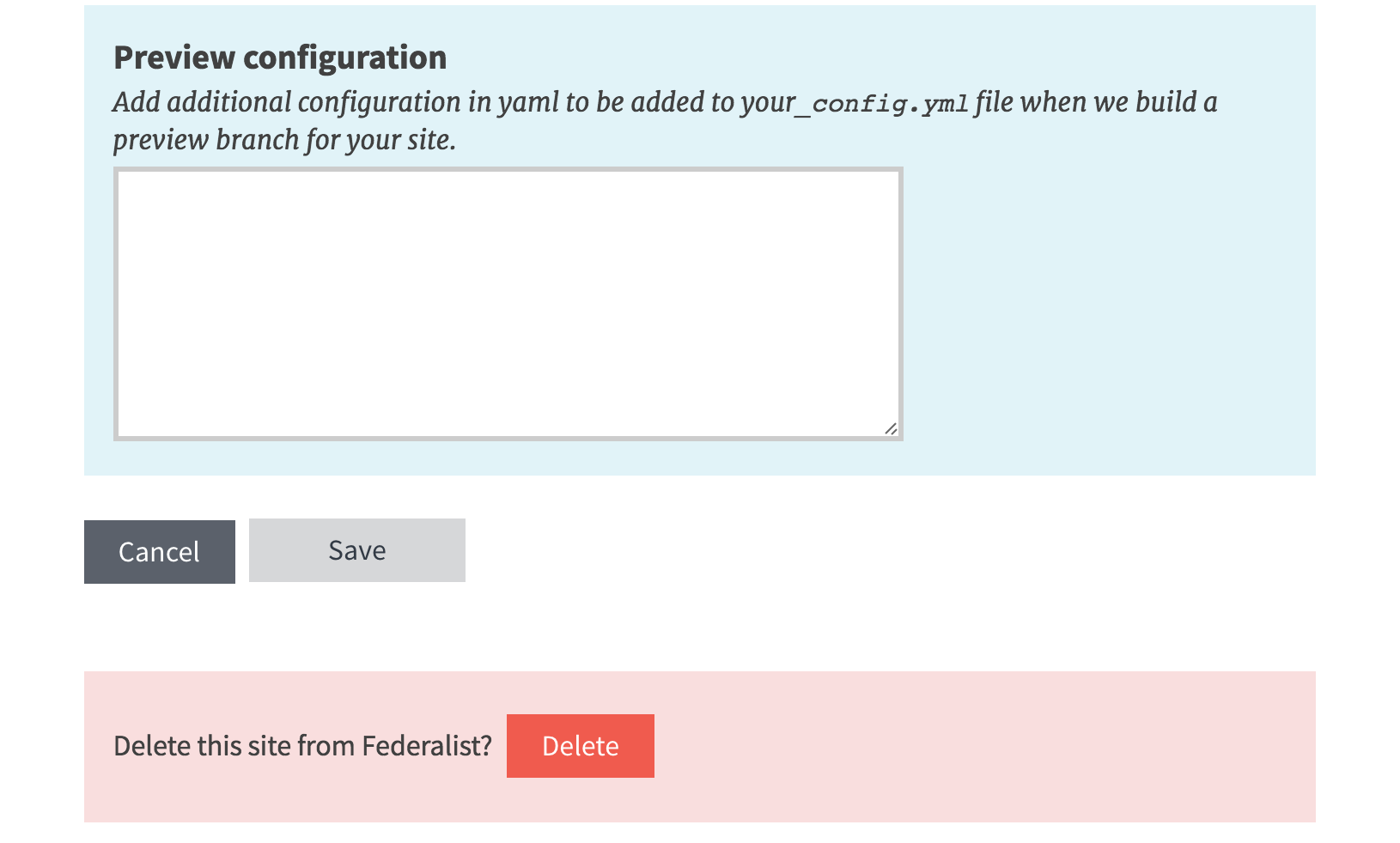 Cancel button on Site Settings page doesn't do anything · Issue #1001 ...