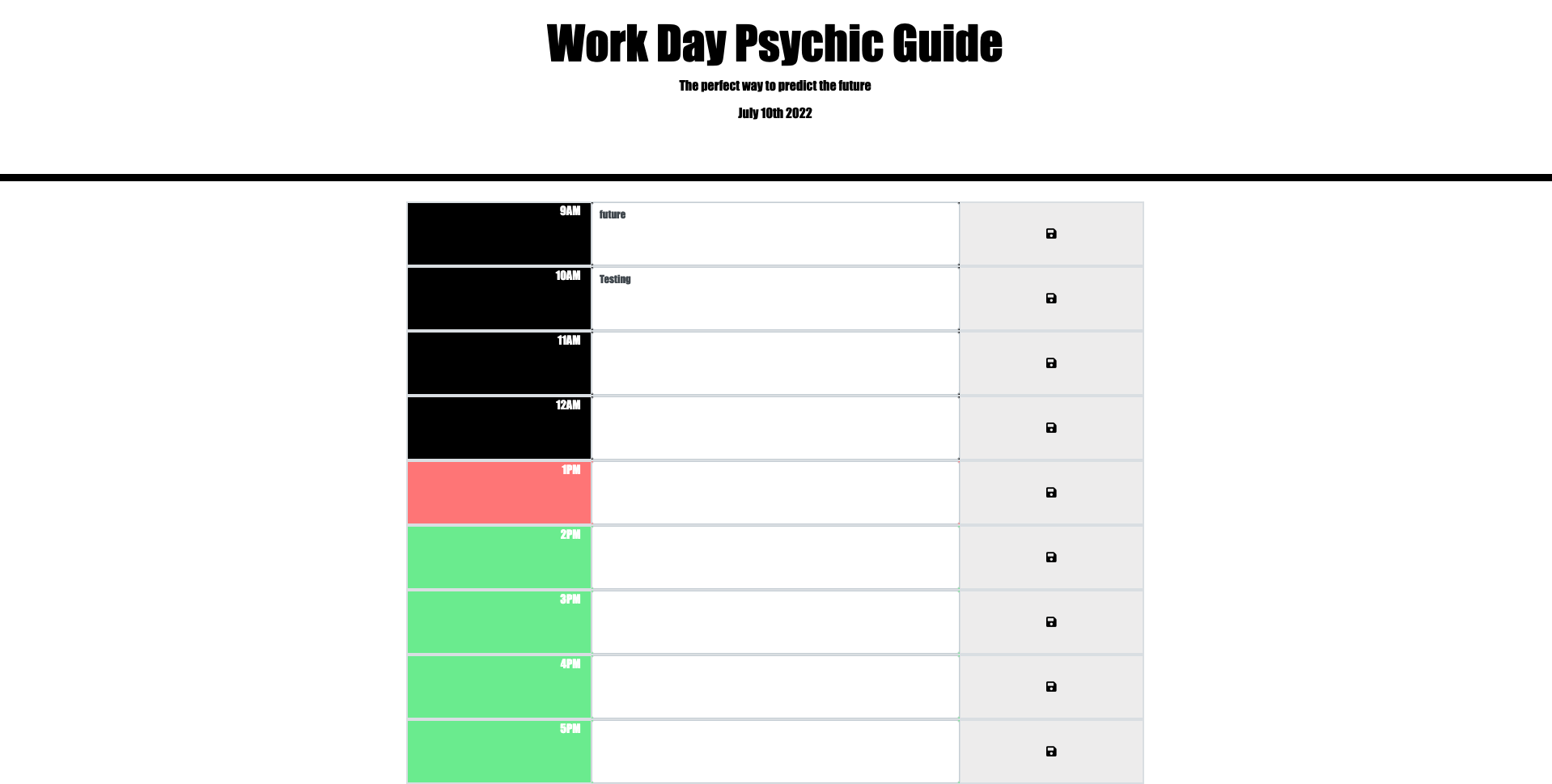 GitHub - Mattchublue/Scheduler-of-the-future: Work day scheduler to ...