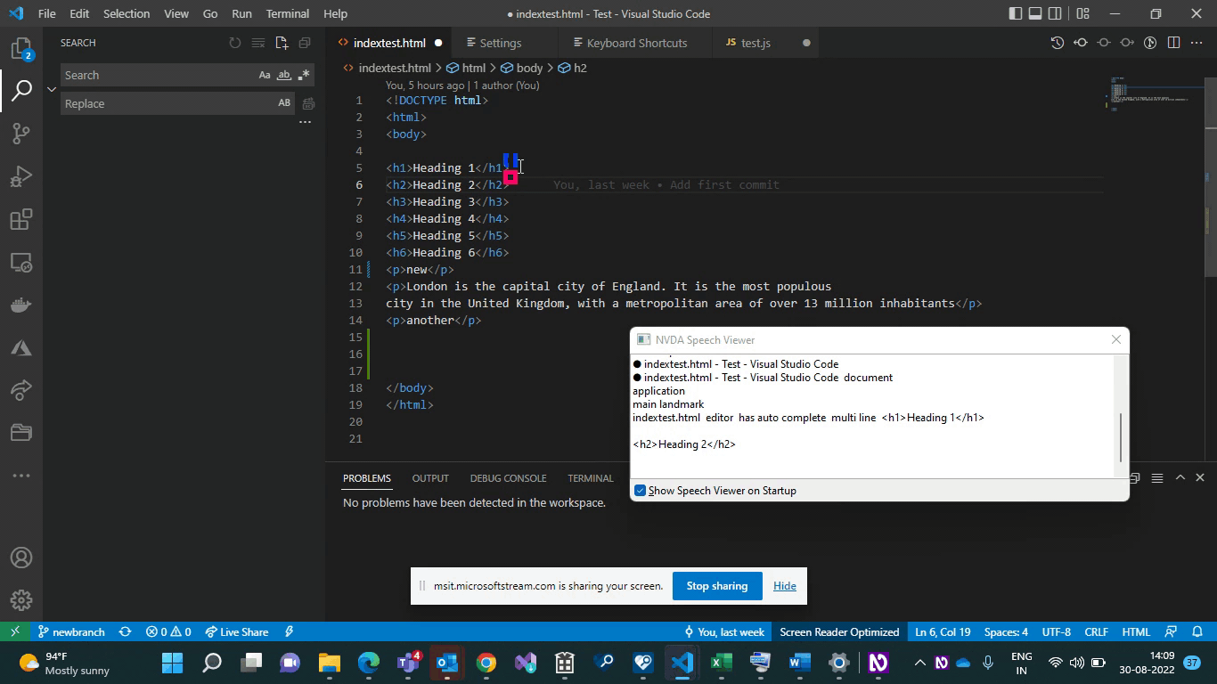 A11y_VisualStudioCodeClient_Version Control_ Screen reader:NVDA ...