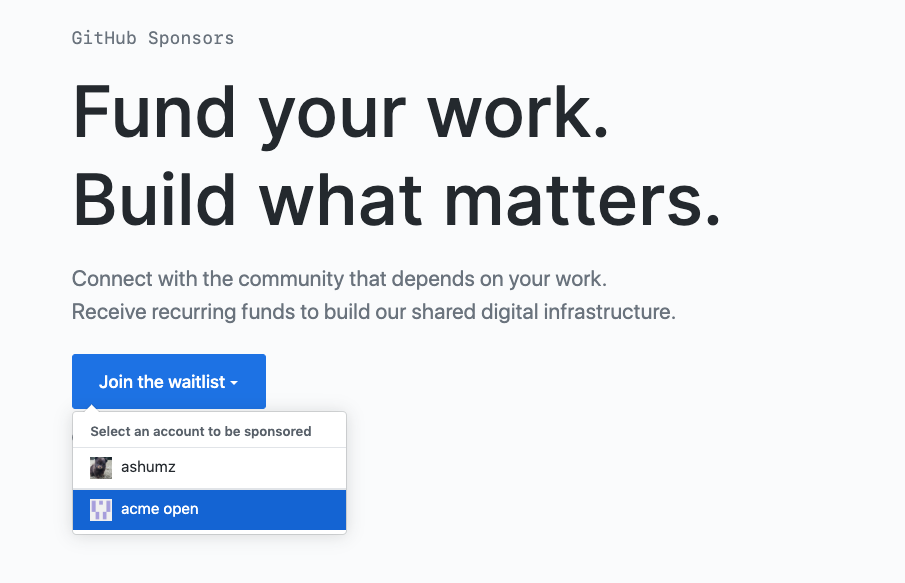 Select your organization from the sign up dropdown.