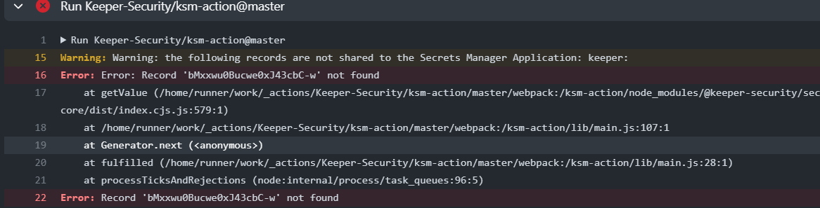 Github Actions incompatible with keeper notation format · Issue #111 ...