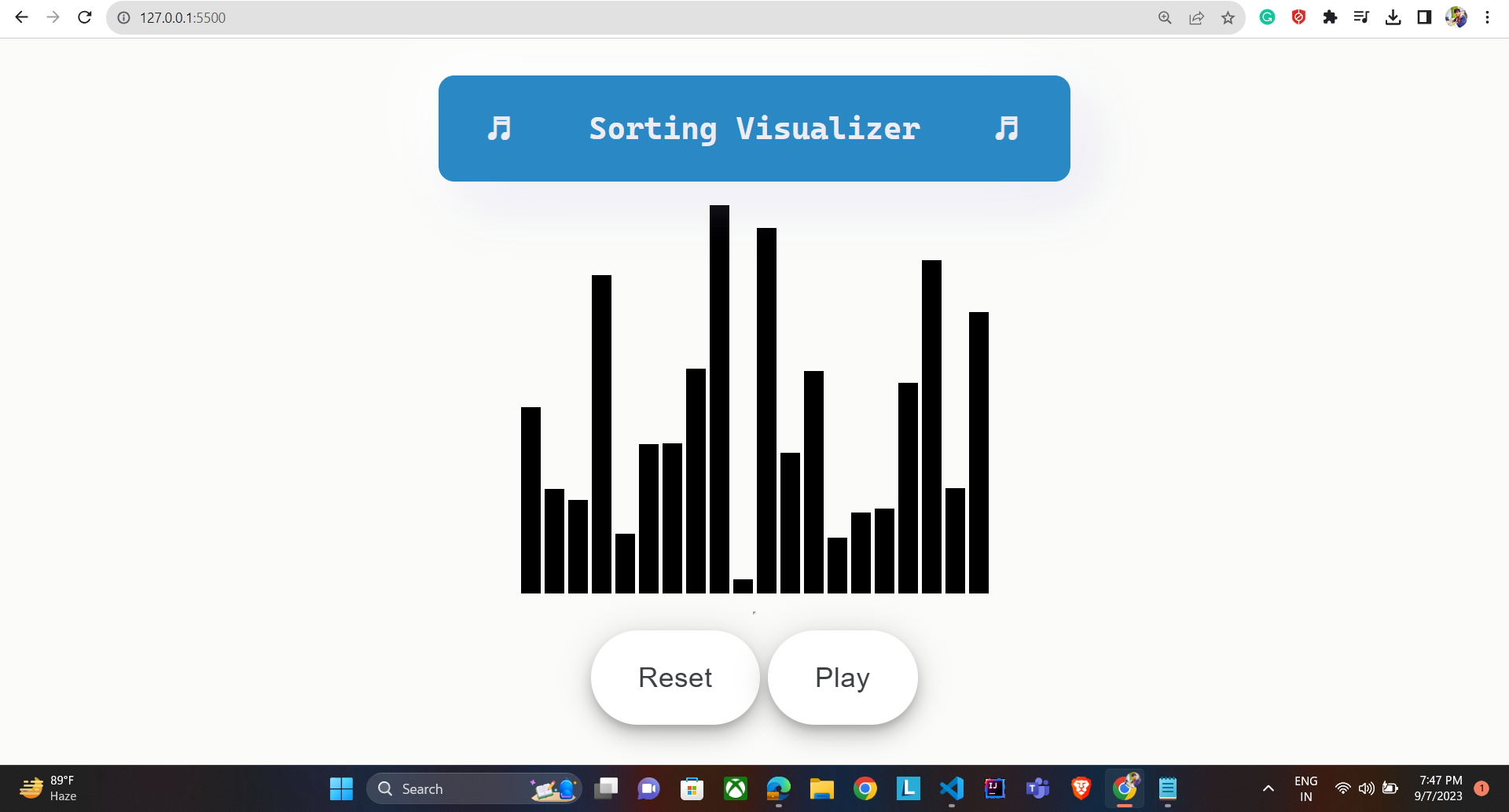 GitHub - tusharpraja/Sorting-Visualizer