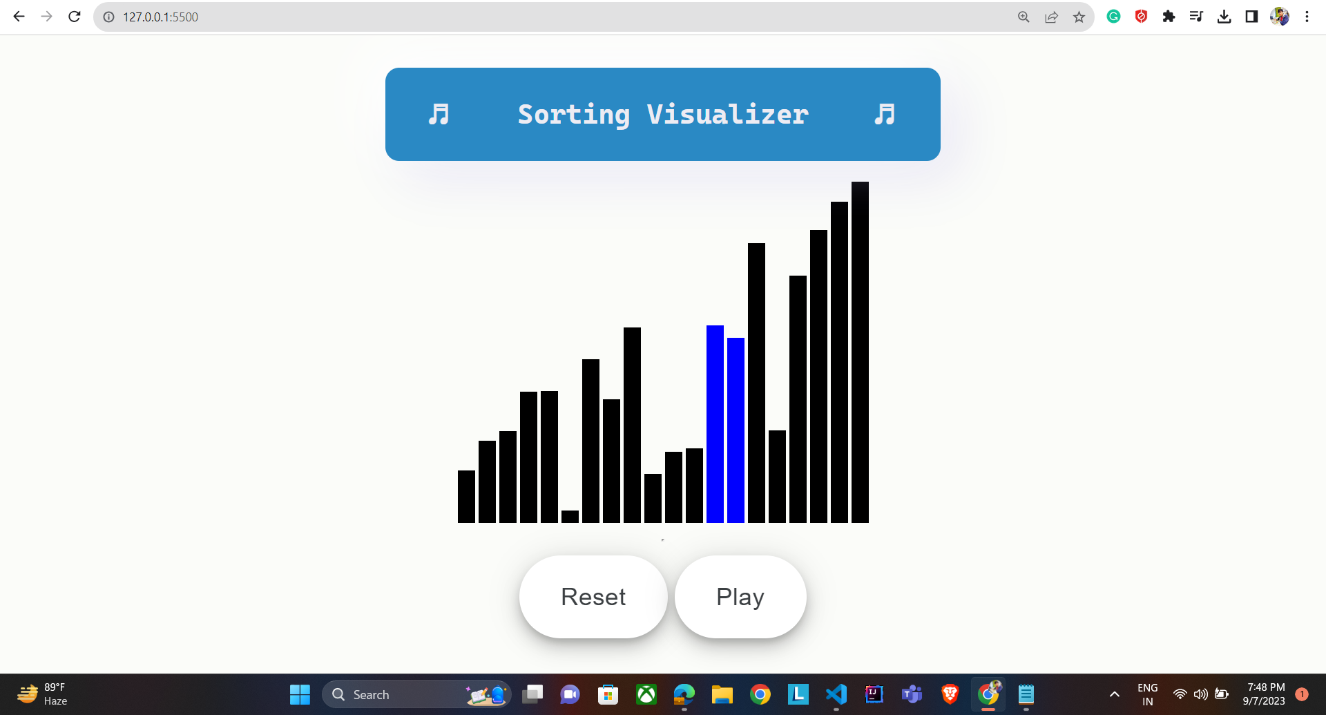 GitHub - tusharpraja/Sorting-Visualizer