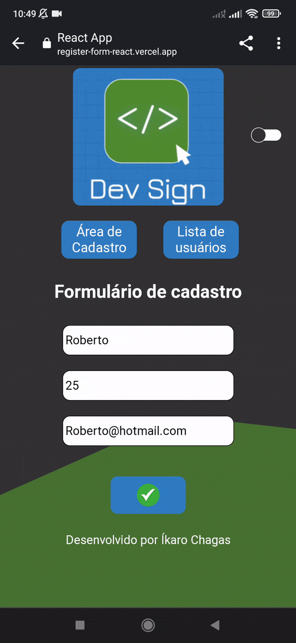 GitHub - IkaroChagas/register-form-react: form with react using ...