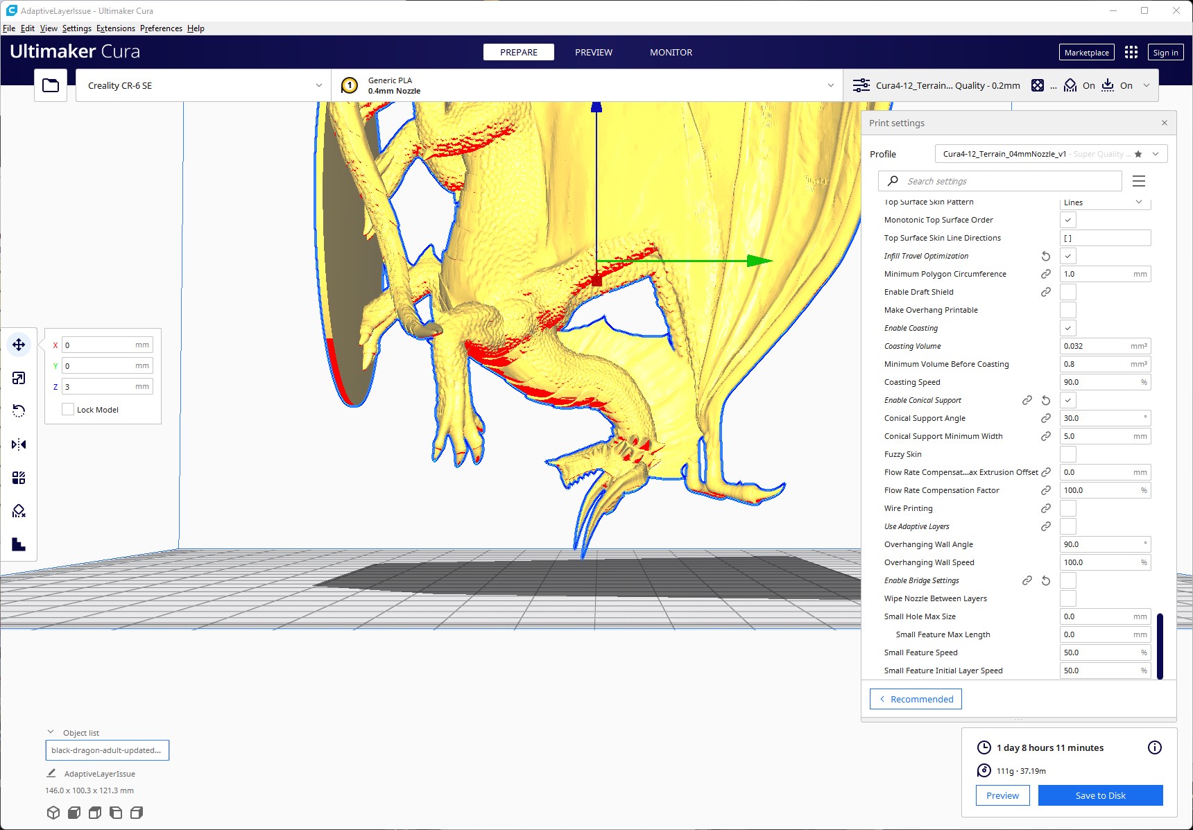 Adaptive Layers Issue With Model Off Build Plate · Issue #11541 ...