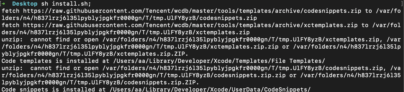 Question Of Install Code Templates · Issue #728 · Tencent/wcdb · GitHub