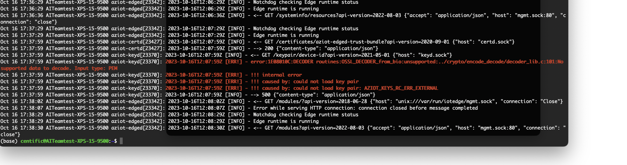 Iot edge error configuration has correct uris for daemon mgmt endpoint