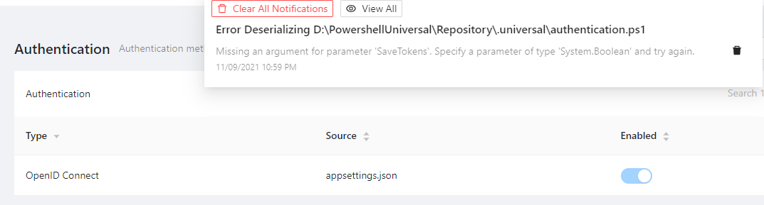 OIDC SaveTokens - UI Errors in 2.5.1 Nightly · Issue #684 ...