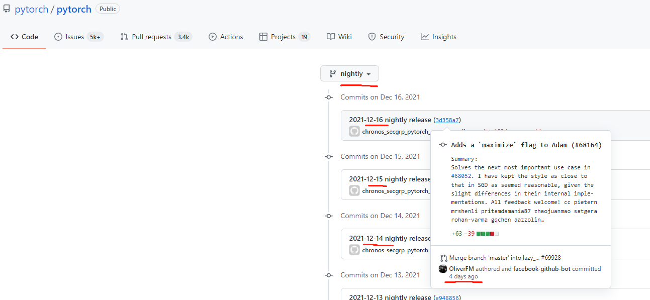 Nightly PyTorch is not updated the latest master branch previous day ...