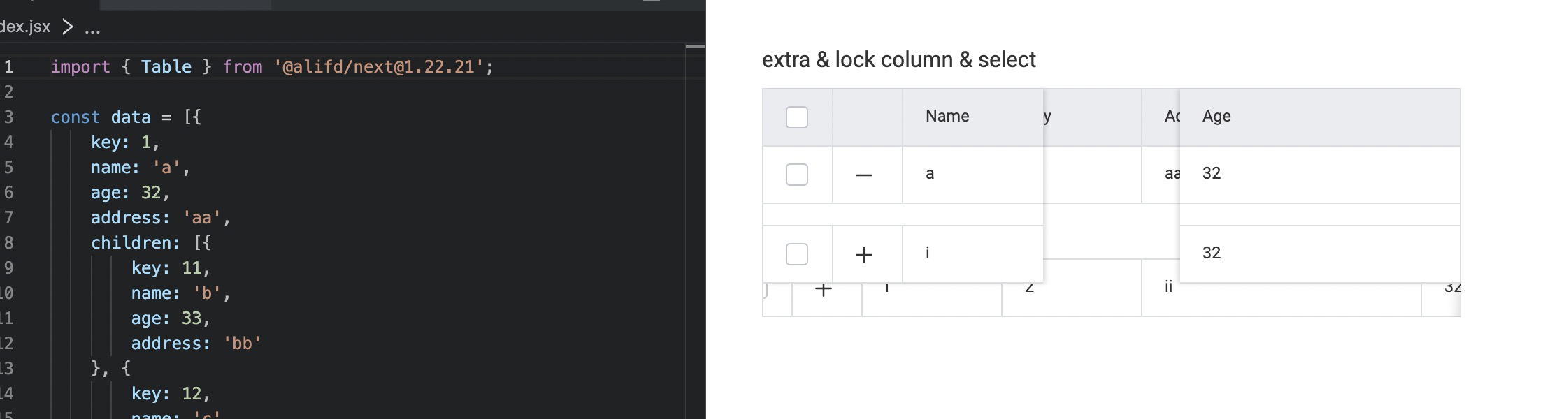 [Table]Table的expand模式下高度不同步 · Issue #2943 · alibaba-fusion/next · GitHub