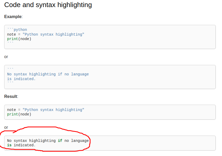 No syntax highlighting code blocks are still highlighted · Issue #1668 ...