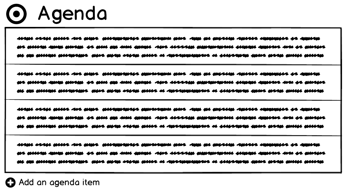 FE > Create "Agenda Items" component (M) · Issue #158 · objectcomputing ...