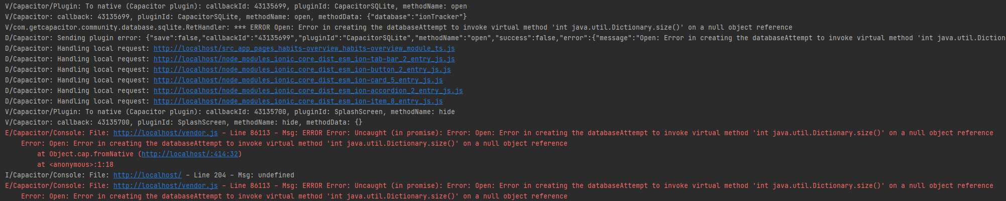 Error during database version upgrade on Android · Issue #209 ...