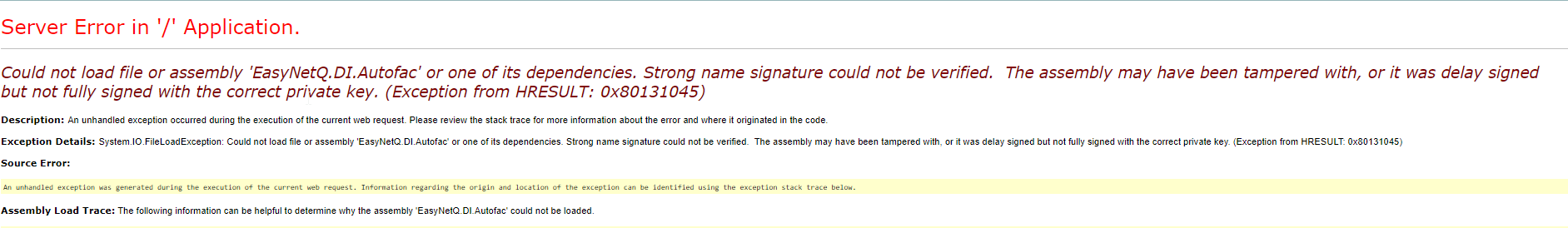 EasyNetQ v7.0.0 - Strong name signature could not be verified · Issue ...