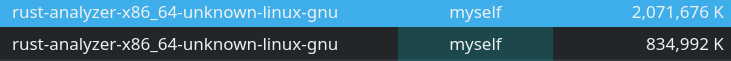 Significant memory usage (~2GB) · Issue #9470 · rust-lang/rust-analyzer ...