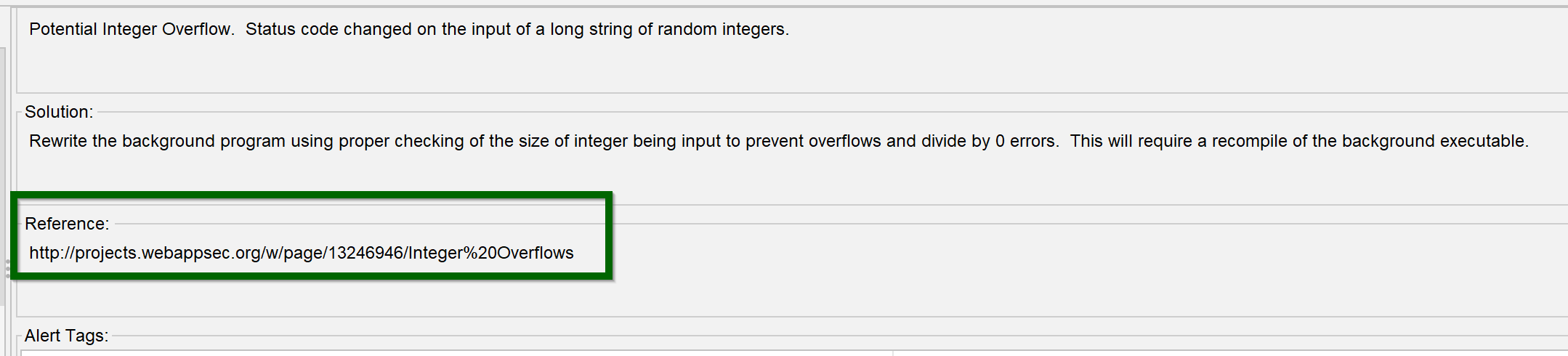 Information Link for Integer Overflow is outdated (12 years old ...