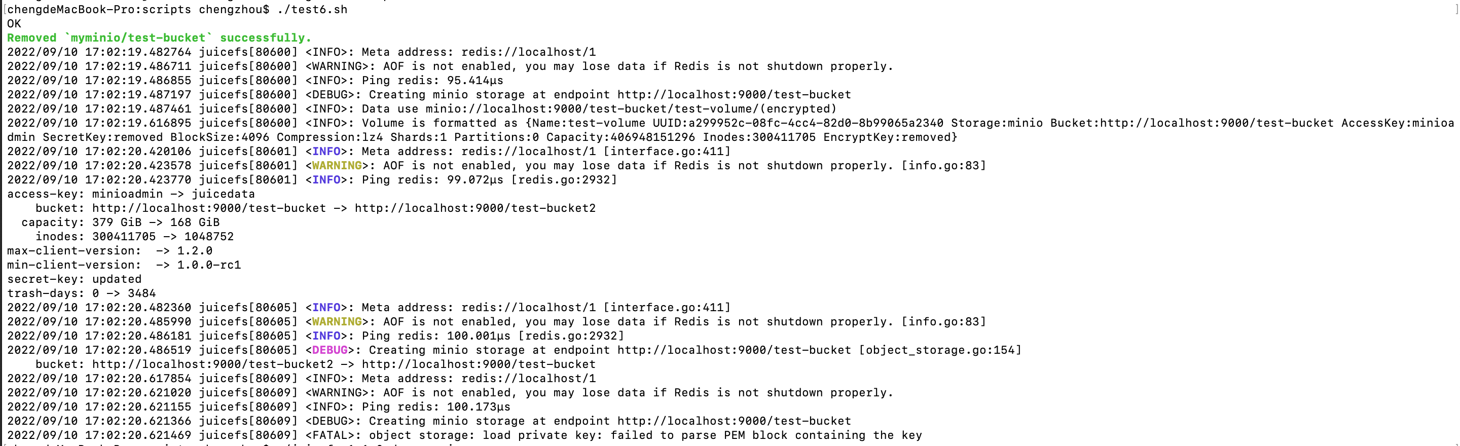 FATAL should be in red color · Issue #2722 · juicedata/juicefs · GitHub