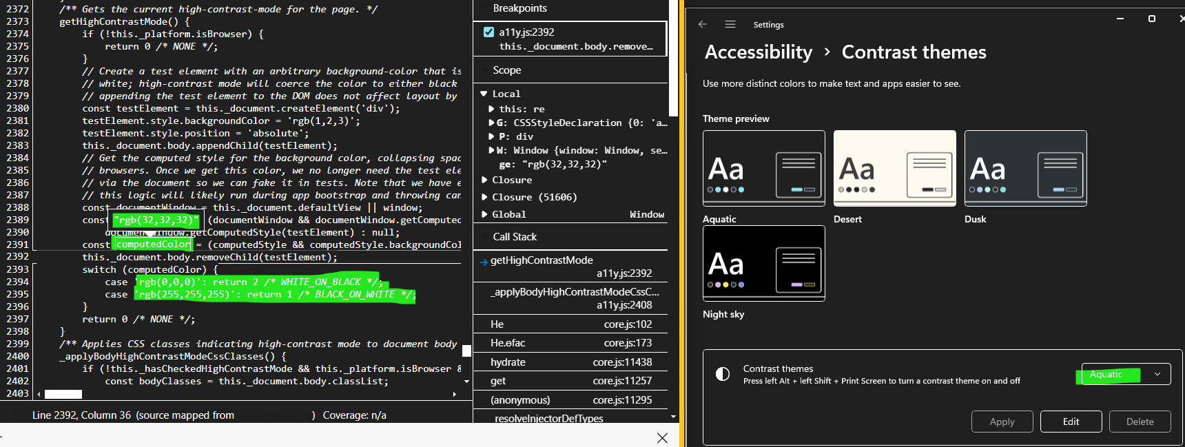 (bug) [Mattable] sorting indicator not visible under high contrast mode · Issue 24139