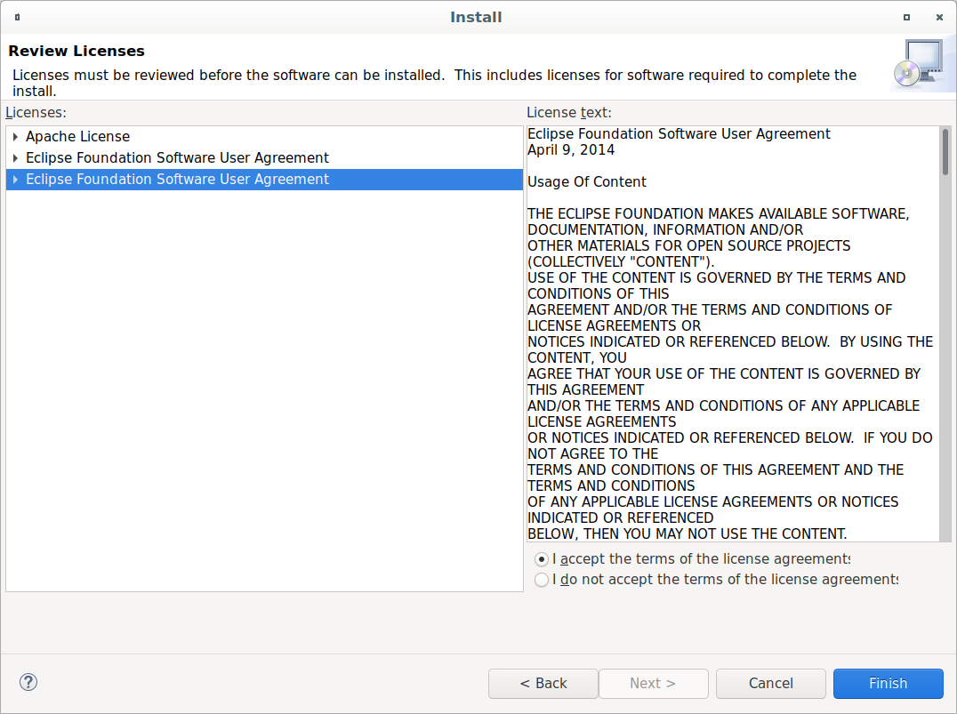 Two Eclipse license agreements on plugin install · Issue 3548
