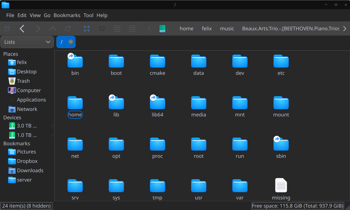 Some icons (I checked places icons) not rendered properly in qt5 apps ...