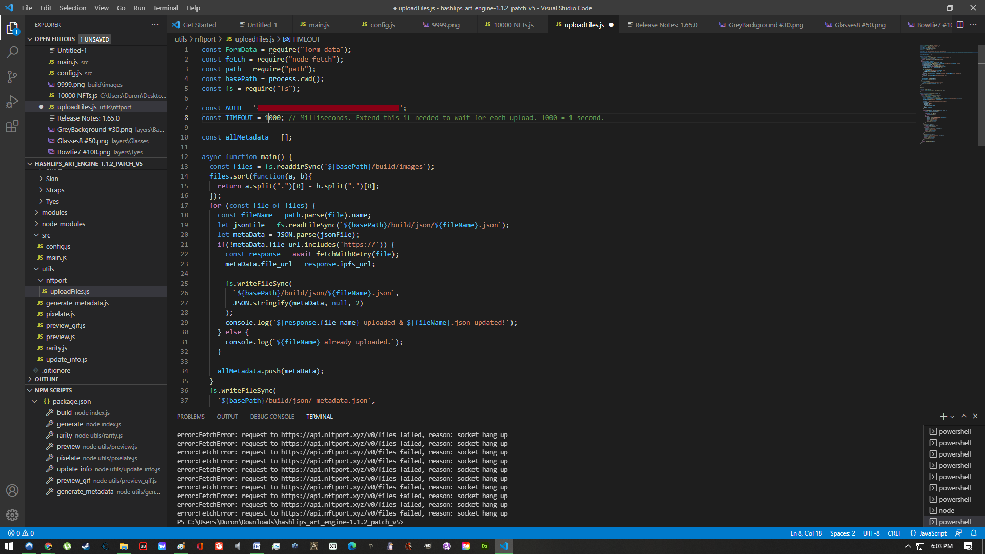 New problem plz help error FetchError request to http//api.nftport