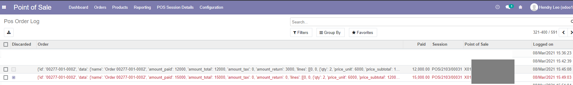 Multiple POS transaction with same ID but different orderlines · Issue ...