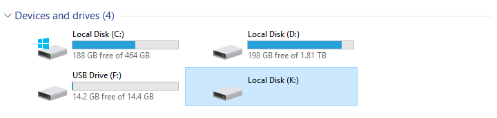 image of K:\ drive still visible