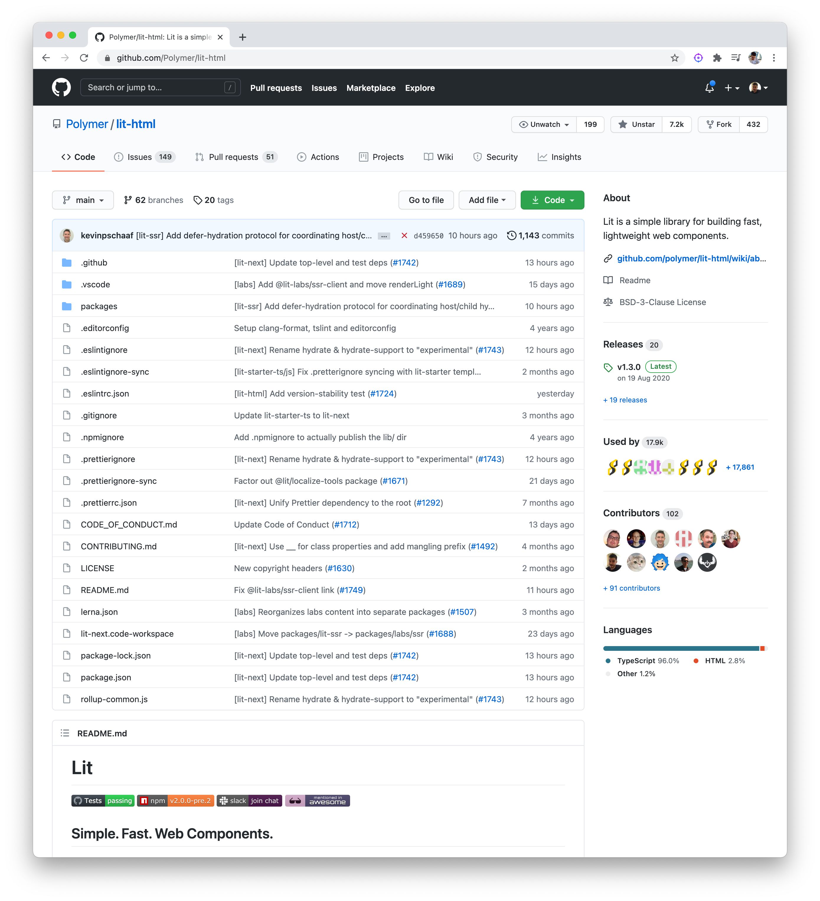 Update GitHub description · Issue #1751 · lit/lit · GitHub