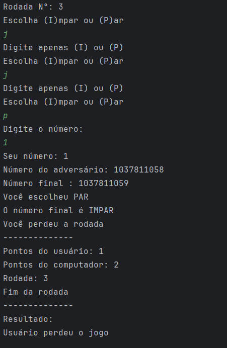 GitHub - DantonMeireles/Par-ou-impar: Programa de Par ou ímpar feito em ...