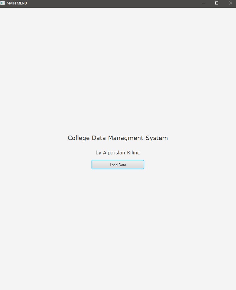 GitHub - AlparslanKilinc/College-Data-Management-System: Showcases ...