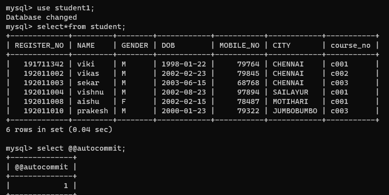 GitHub - DevadarshiniJayamurugan/DBMS