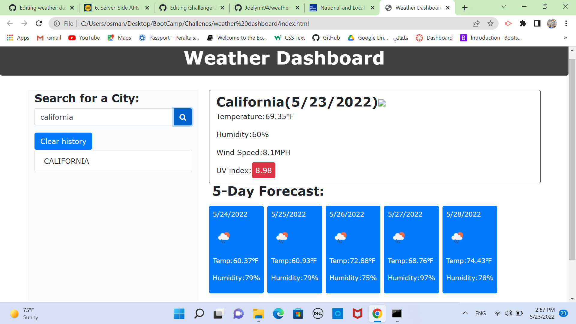GitHub - Osmana1993/weather-dashboard