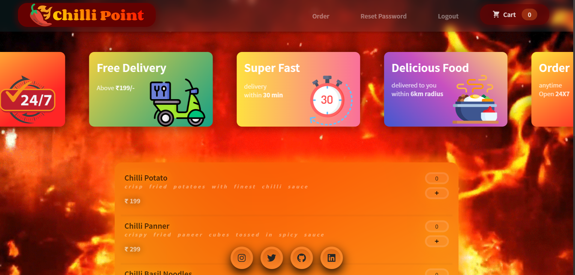 GitHub - ShikshitRana/Chilli-Point: A food order web app build using ...