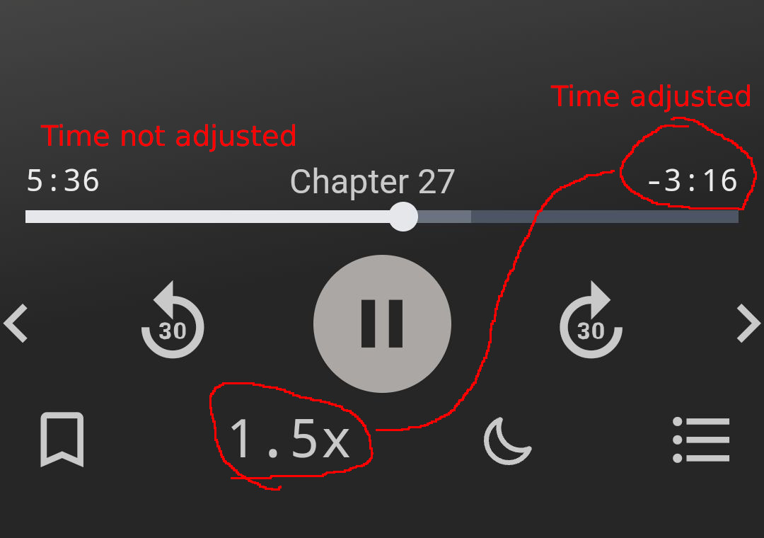 Inconsistent time adjustment in player progress bar · Issue 549