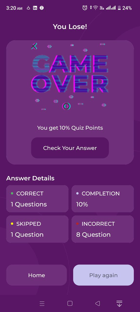 A Trivia Game App built with Jetpack Compose