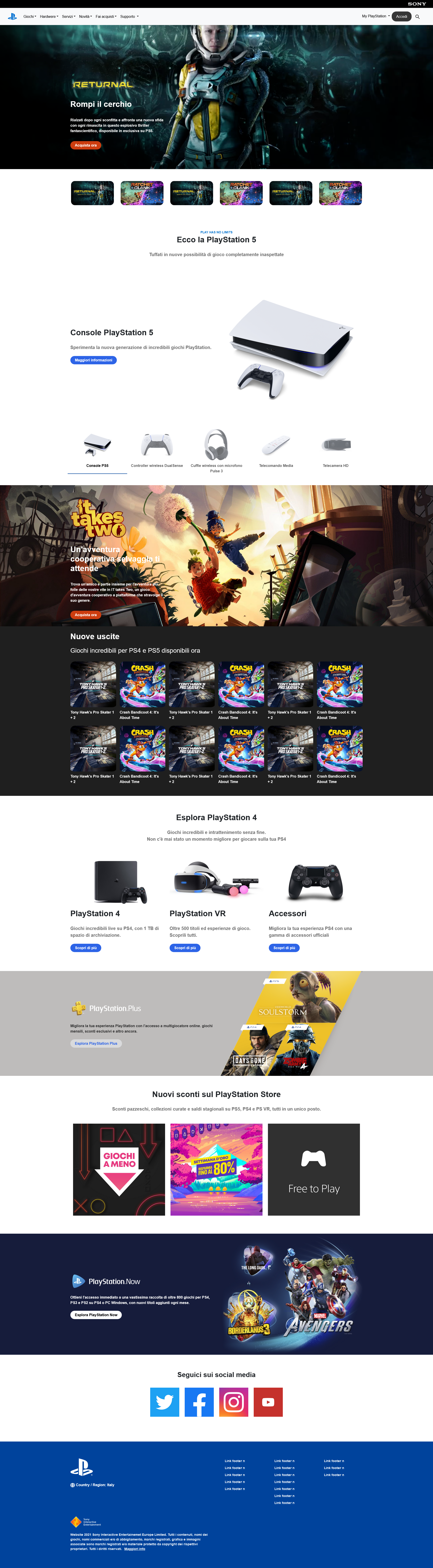 GitHub - gloriaghe/playstation: Homepage Playstation web con Bootstrap5 ...