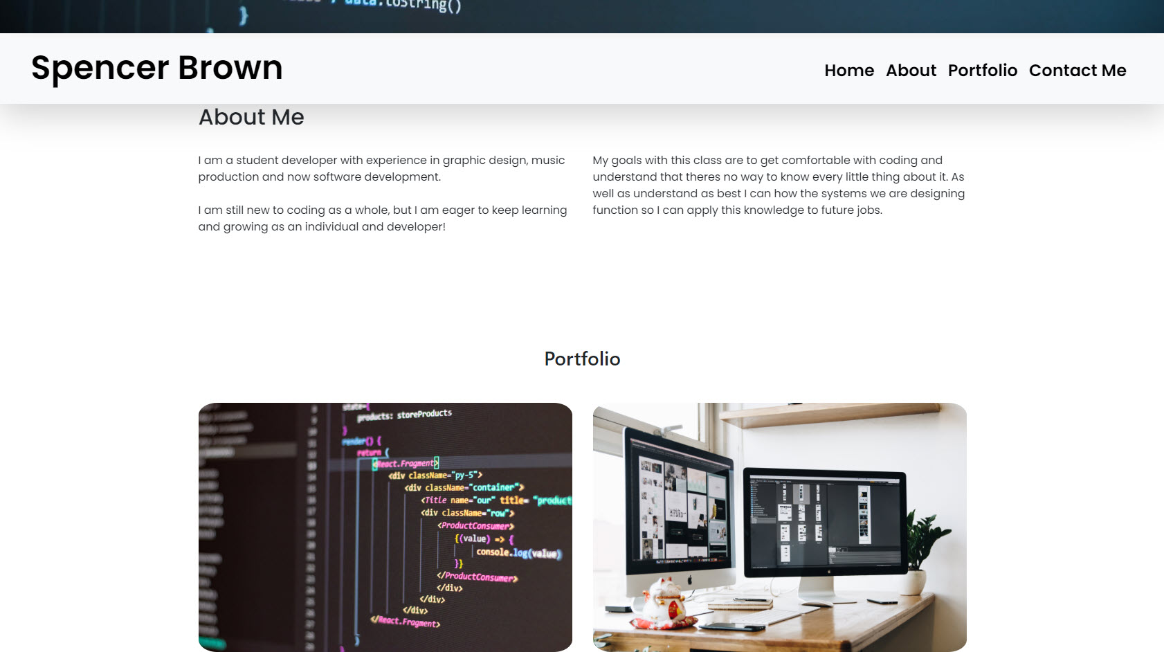 GitHub - SpencerDBrown/updated-portfolio-page