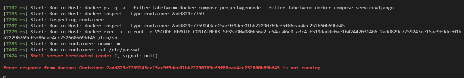 Debug a Remote-Container using vscode error · Issue #8670 · GeoNode ...