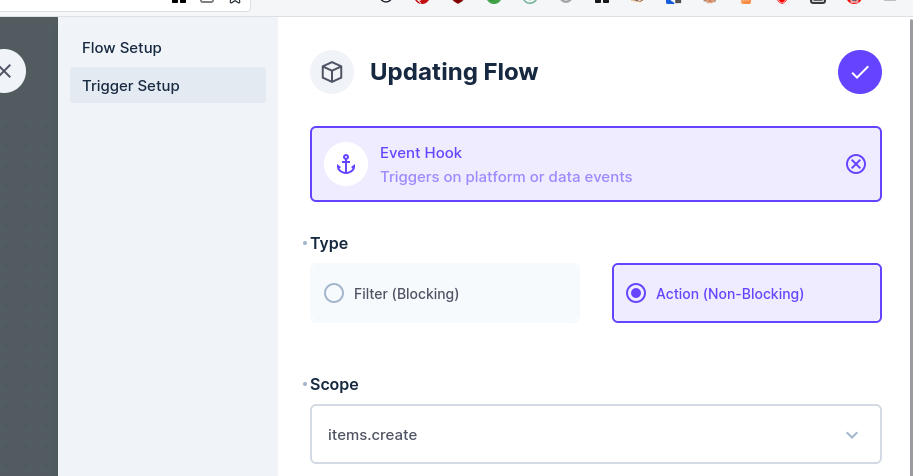 item.create Filter (Blocking) Flow creates two records · directus ...